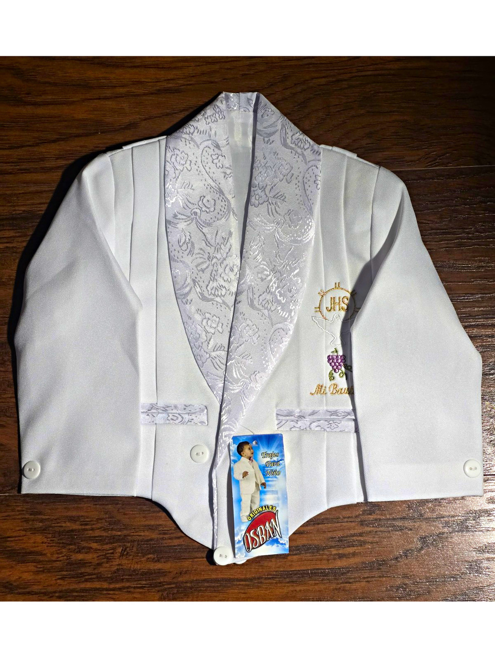 Originales Osban Boys Size 2 First Communion White Tuxedo Jacket NWT Mexico